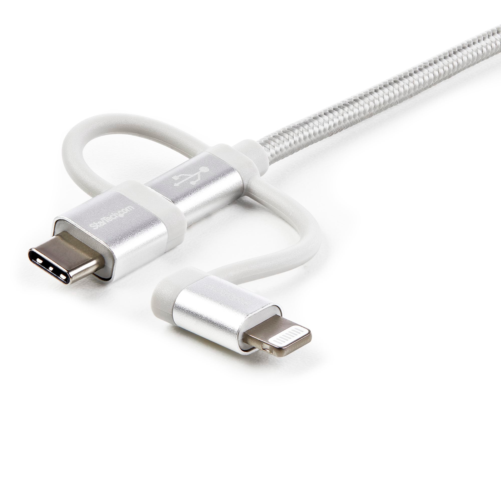 Cable 3 en 1 USB a Lightning, USB-C y Micro USB 1m StarTech.com Mod. LTCUB1MGR