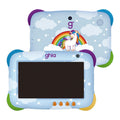 Tablet Kids A133 Quad-Core 7" IPS 4GB RAM 64GB USB-C 2 Cámaras WiFi Bluetooth 2500mAh Android 14 Go Edition Diseño Unicornio