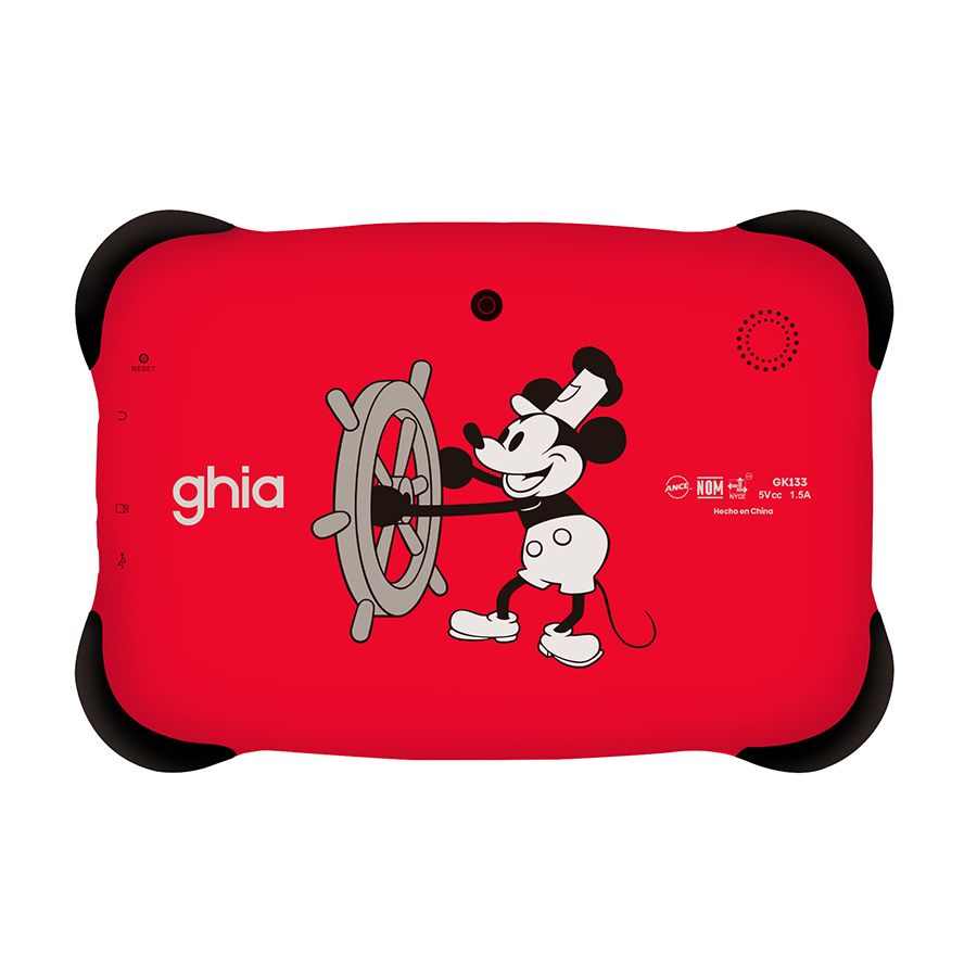 Tablet Kids A133 Quad-Core 7" IPS 4GB RAM 64GB USB-C 2 Cámaras WiFi Bluetooth 2500mAh Android 14 Go Edition Diseño Mouse