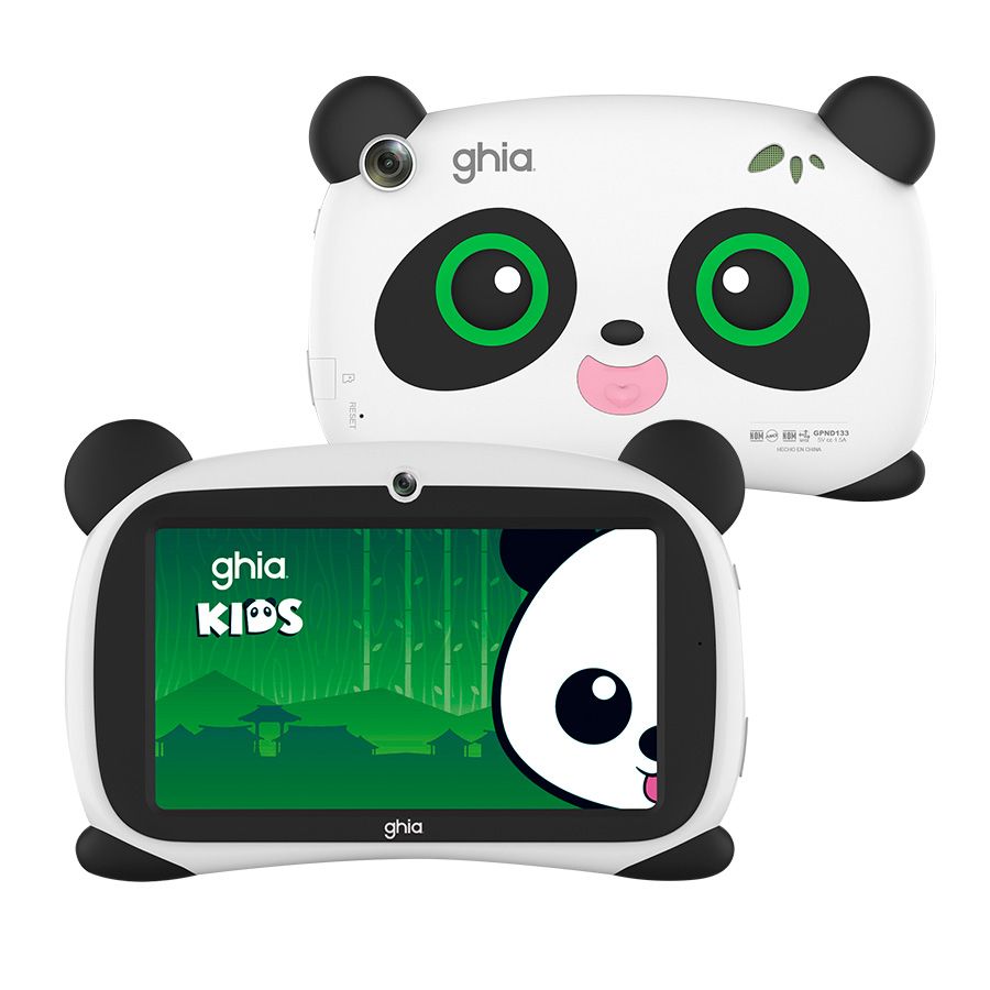 Tablet Panda WiFi A133 Quadcore 7 Pulgadas IPS 4GB RAM 64GB USB C 2 Cámaras Bluetooth 2500mAh Android 14 Ojos Verdes