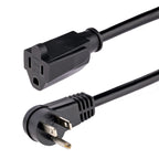 Cable de Alimentacion 0.3m Acodado NEMA 5-15P a NEMA 5-15R 16AWG StarTech.com Mod. PAC101R1