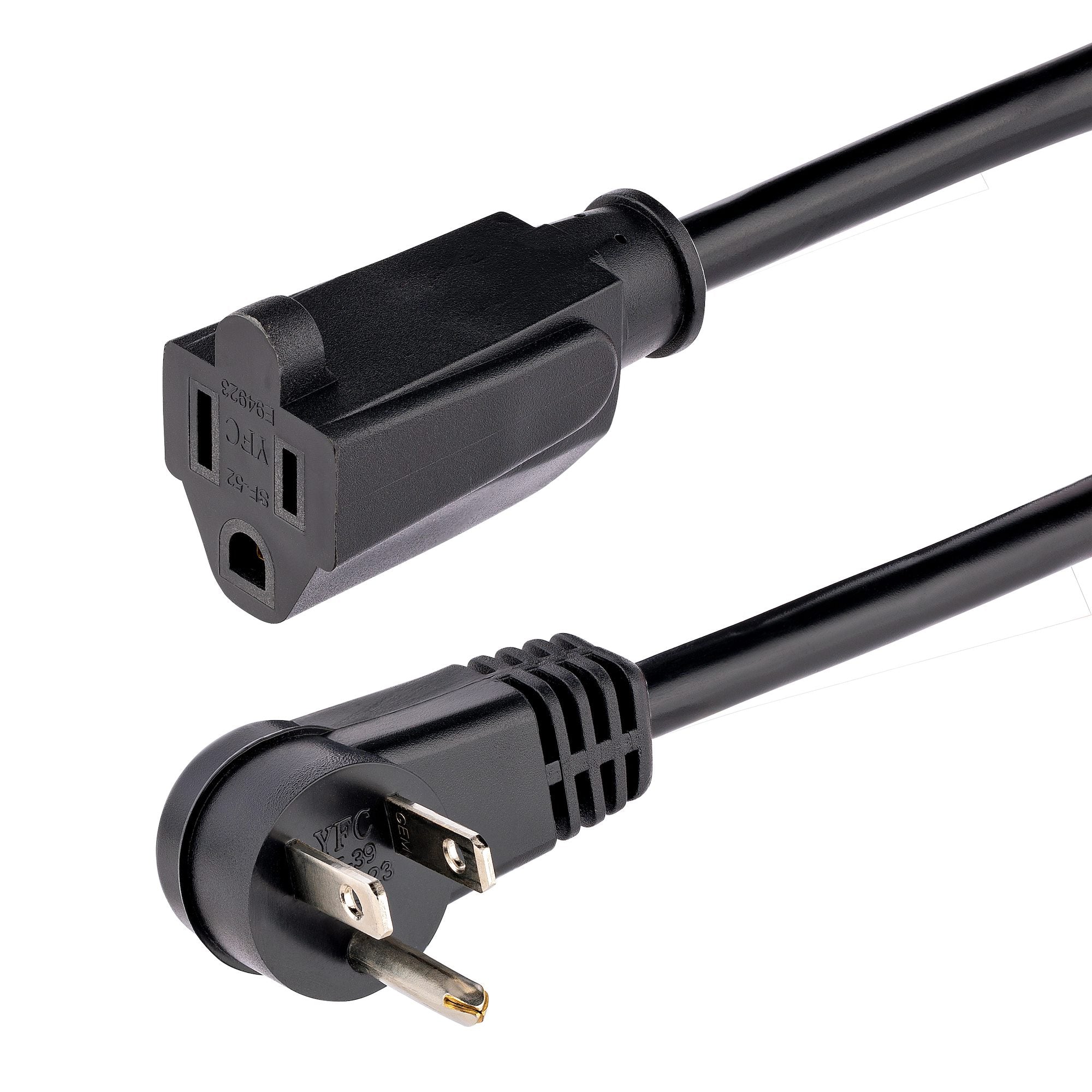 Cable de Alimentacion 0.3m Acodado NEMA 5-15P a NEMA 5-15R 16AWG StarTech.com Mod. PAC101R1