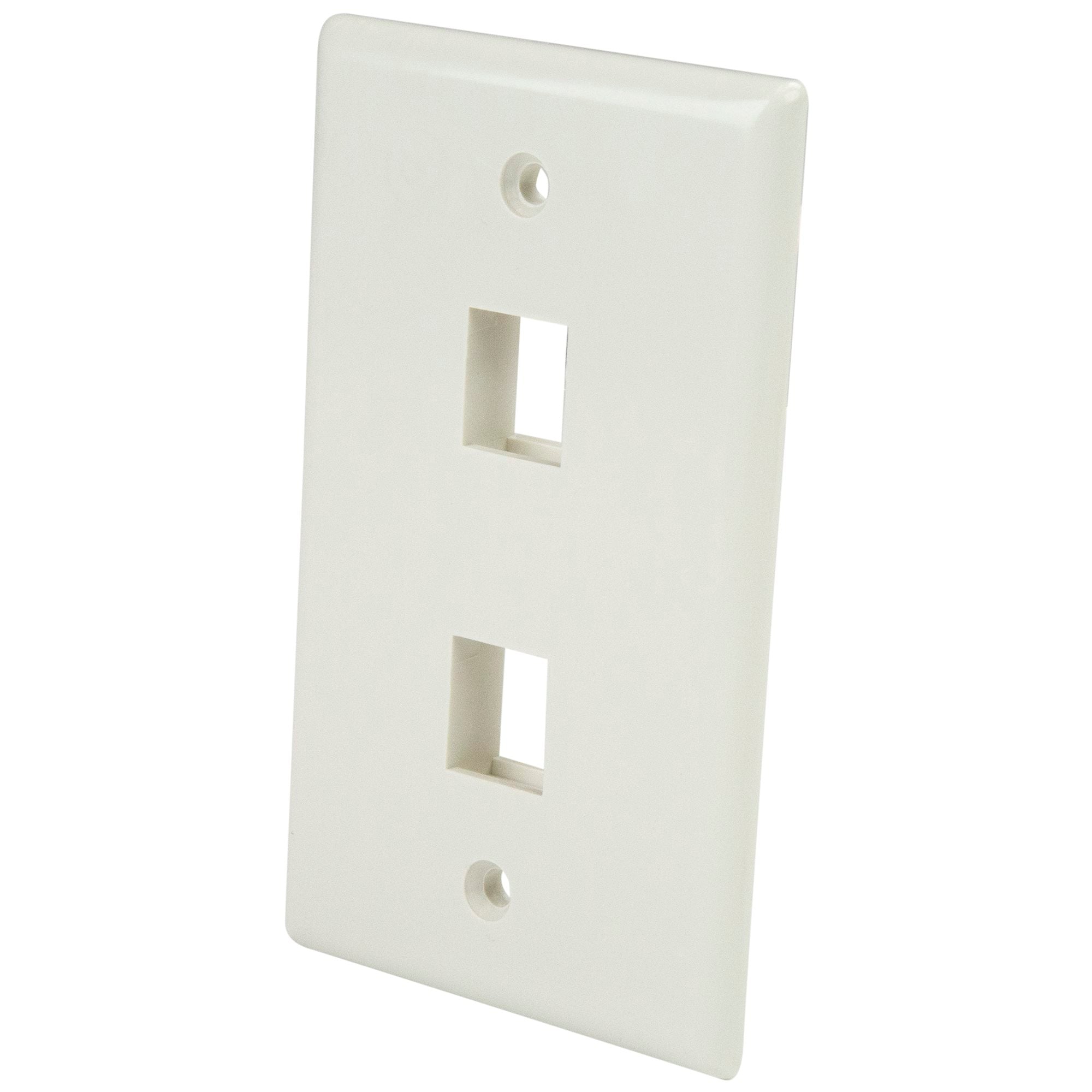 Placa de Pared de 2 Salidas RJ45 - Color Blanco - Startech.Com Mod. PLATE2WH