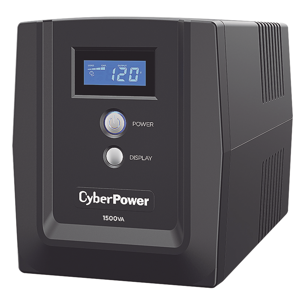 UPS serie OM CyberPower OM1500ATLCDa 1500VA/ 900W AVR torre 8 NEMA 5-15R (4 con protección batería) 120V Tel/USB