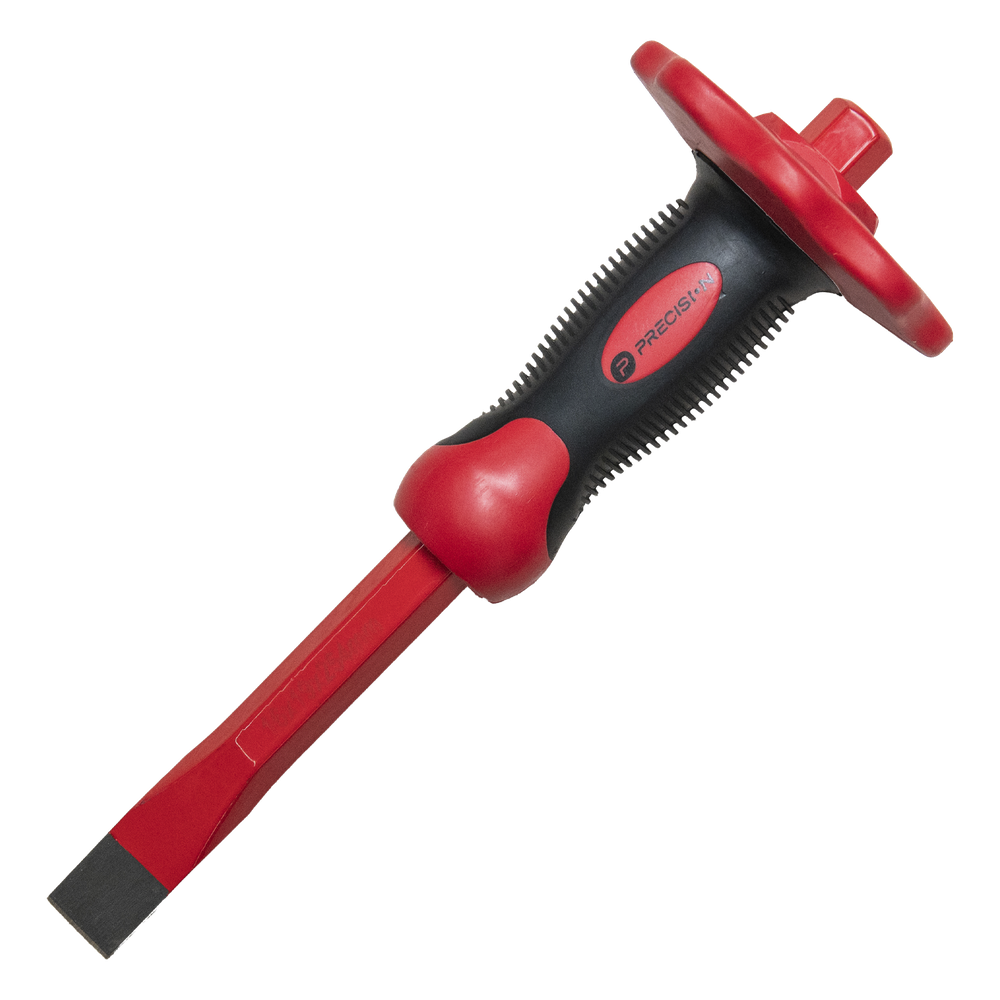 Cincel de Punta Plana con Protector para Manos