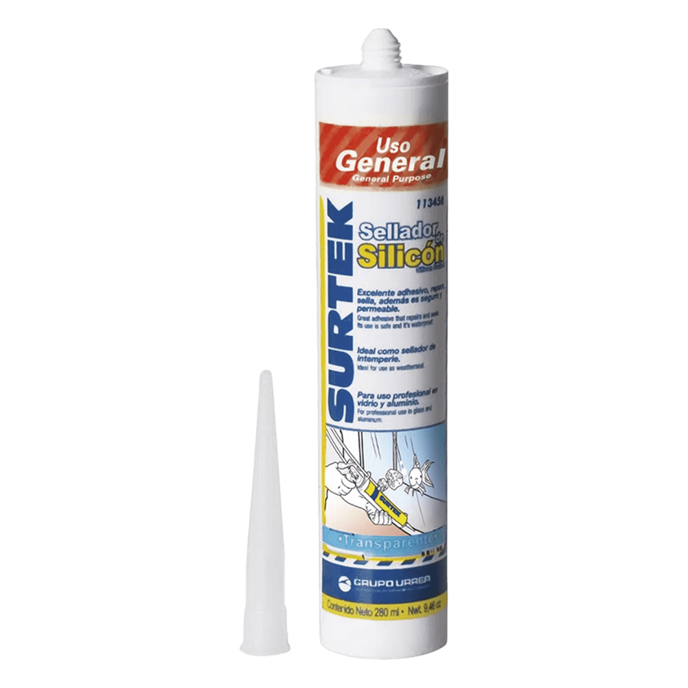 Silicón Sellador Transparente de Uso General de 280 ml