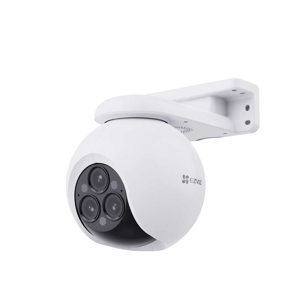 Cámara PT Wi-Fi de Triple Lente con Vista Panorámica 360°, Resolución 2K+, Visión Nocturna a Color, IA de Detección de Humanos y Vehículos, Alarma con Sirena y Luz, Certificación IP67