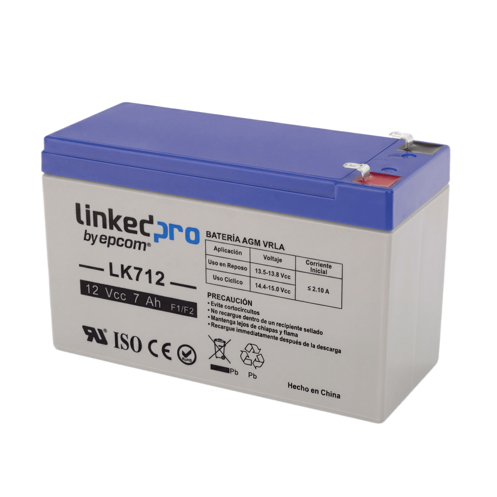 Batería de Respaldo AGM de 12V 7Ah para Seguridad Electrónica y UPS