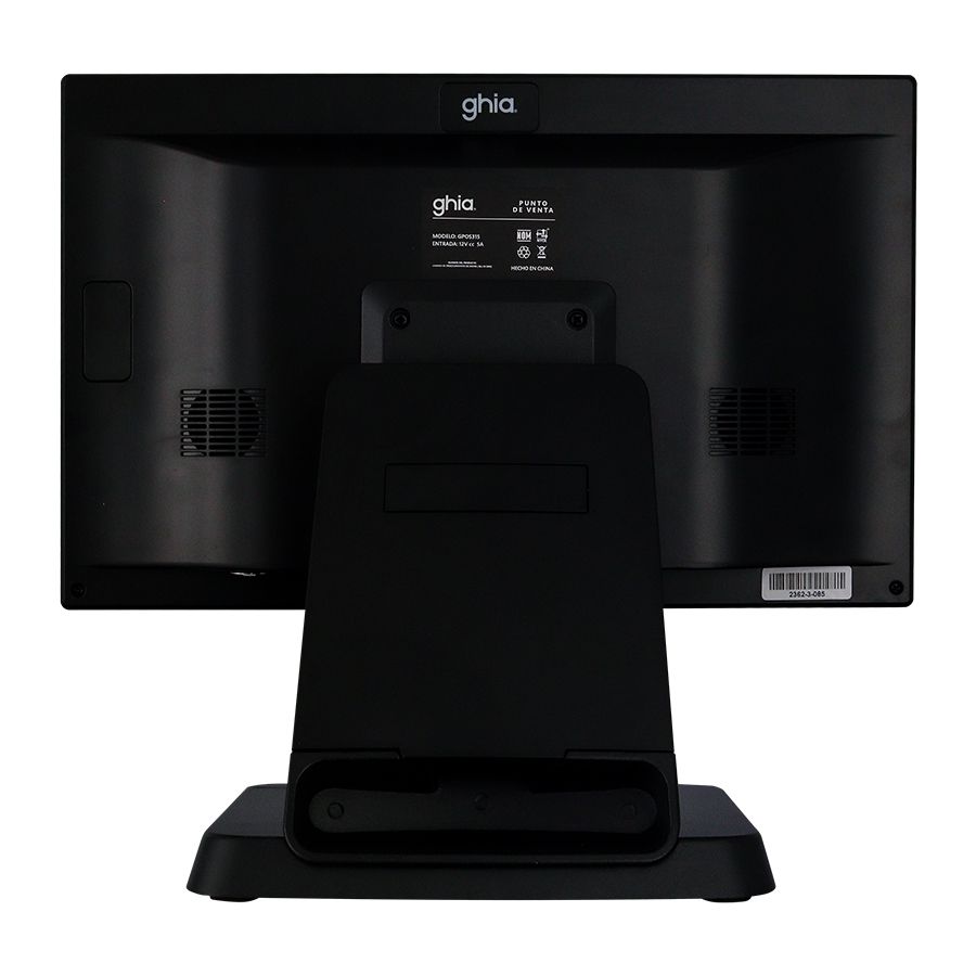 Terminal Punto de Venta Ghia GPOS315A All in One Touch Screen 15.6 Pulgadas Capacitiva Intel Celeron J4125 Quad Core 2GHz RAM 4GB ROM 128GB VGA COM USB x4 Windows 11 Negro