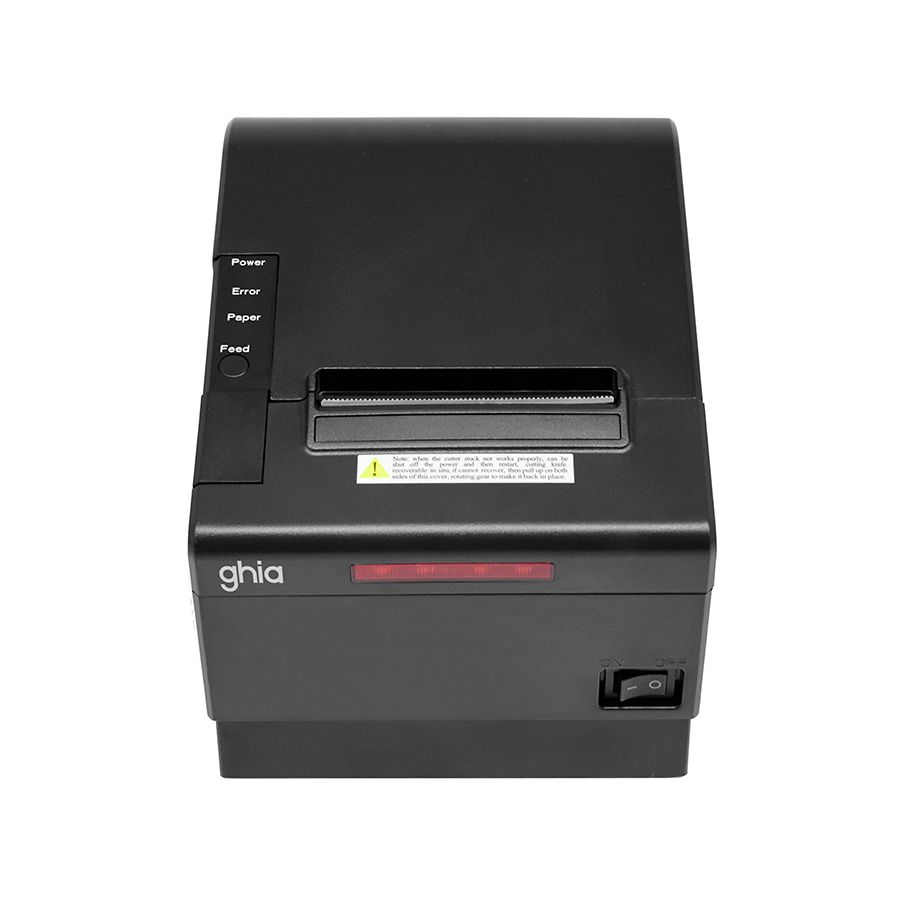 Miniprinter Térmica Cocina Ghia GTP802 80mm Alarma Luz y Sonido USB Ethernet RJ11 Autocortador 150mm/s Negra