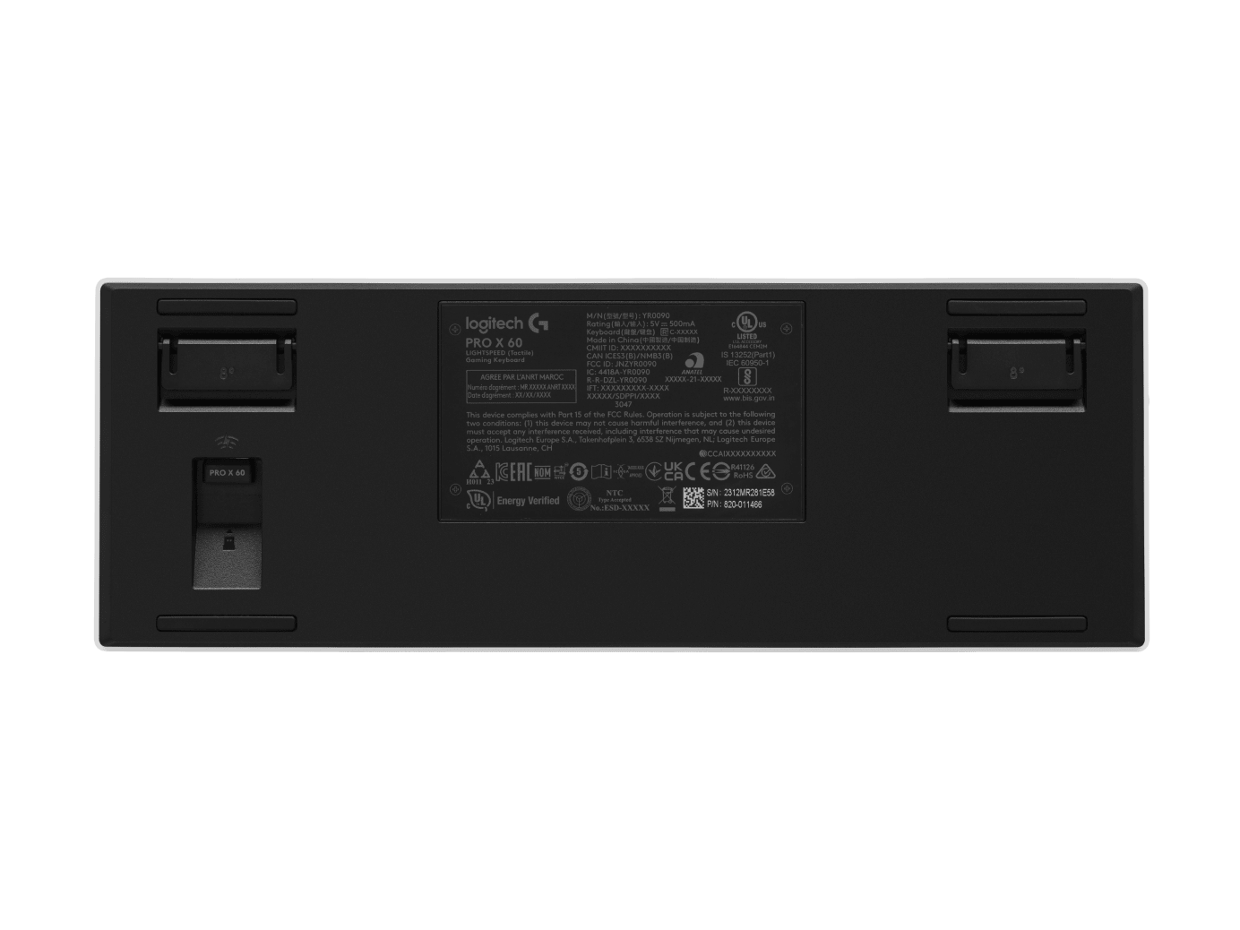 Teclado Logitech Lightspeed G PRO X 60 Tactile White