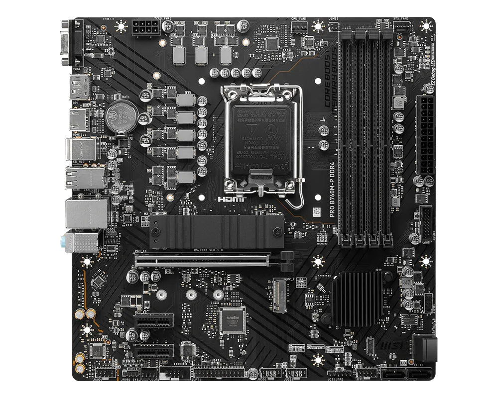 Tarjeta madre MSI PRO B760M-P DDR4 socket 1700 12/13/14a Gen 4xDDR4