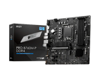Tarjeta madre MSI PRO B760M-P DDR4 socket 1700 12/13/14a Gen 4xDDR4