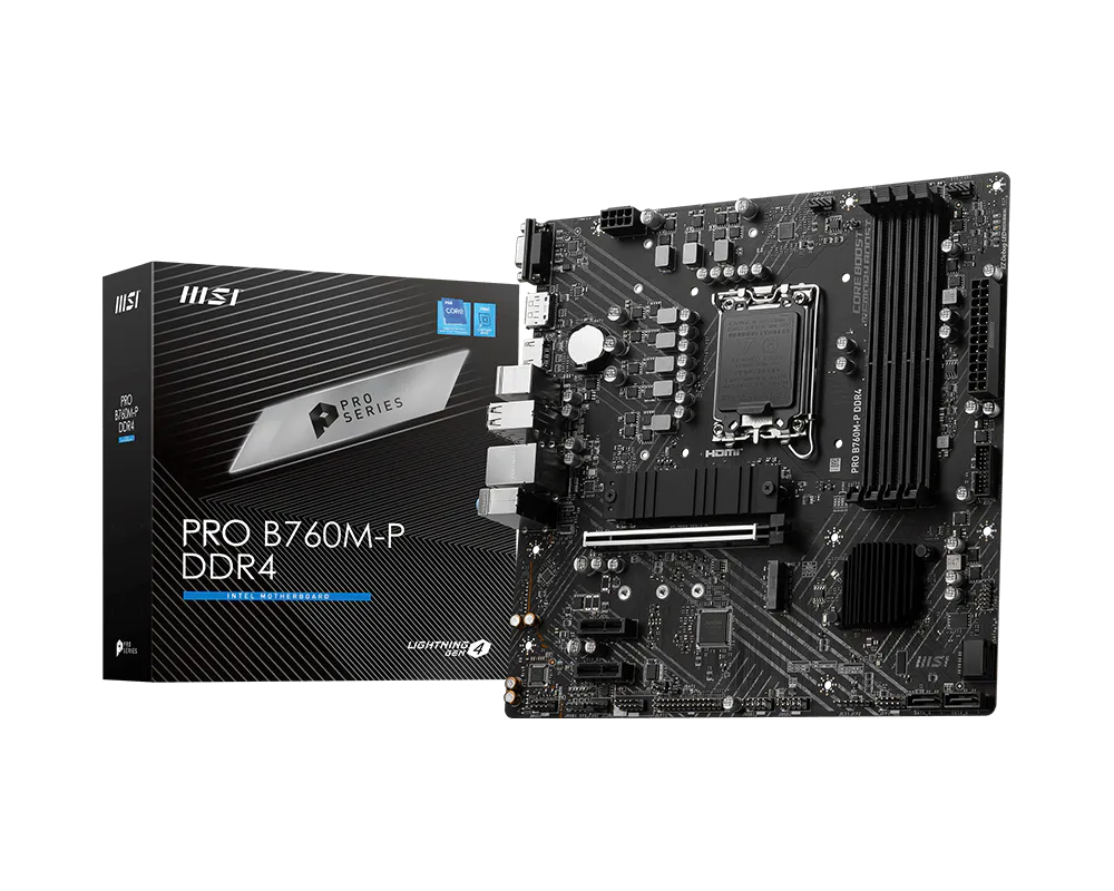 Tarjeta madre MSI PRO B760M-P DDR4 socket 1700 12/13/14a Gen 4xDDR4