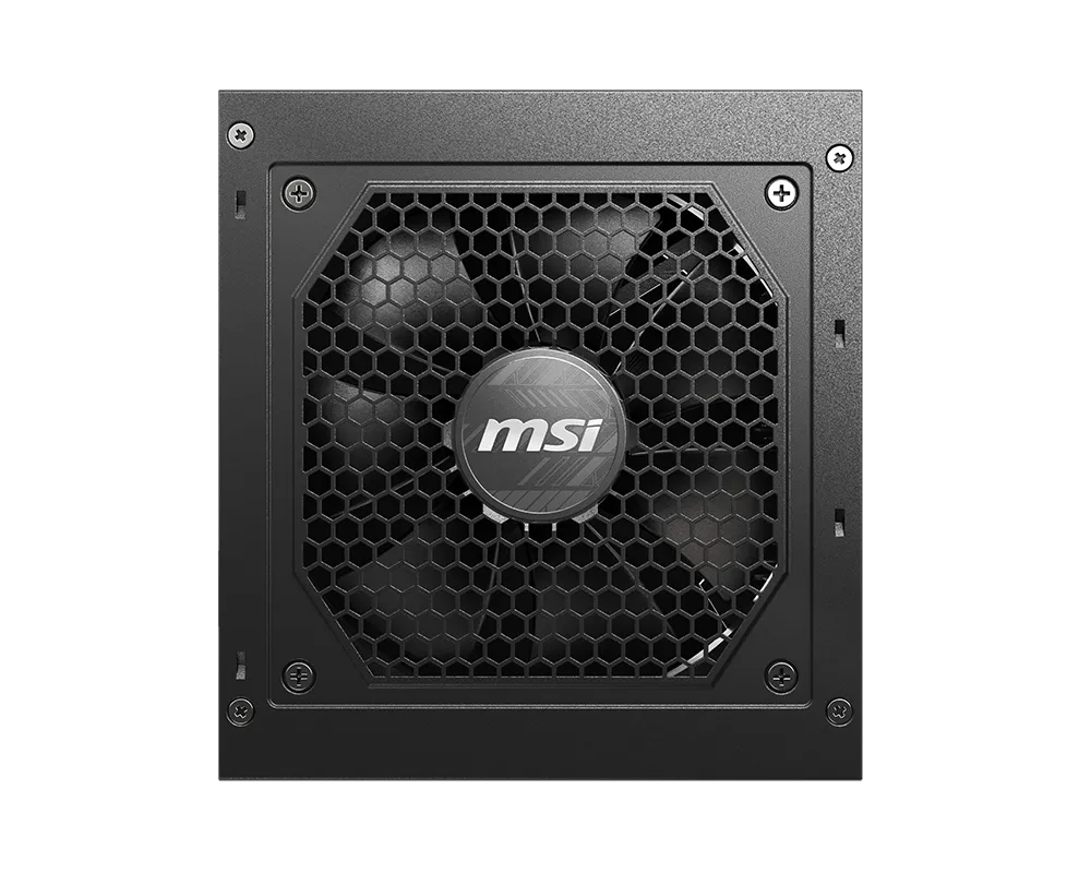 Fuente MSI 850W Gold 80 Plus full modular MPG conector PCIE5 Amarillo
