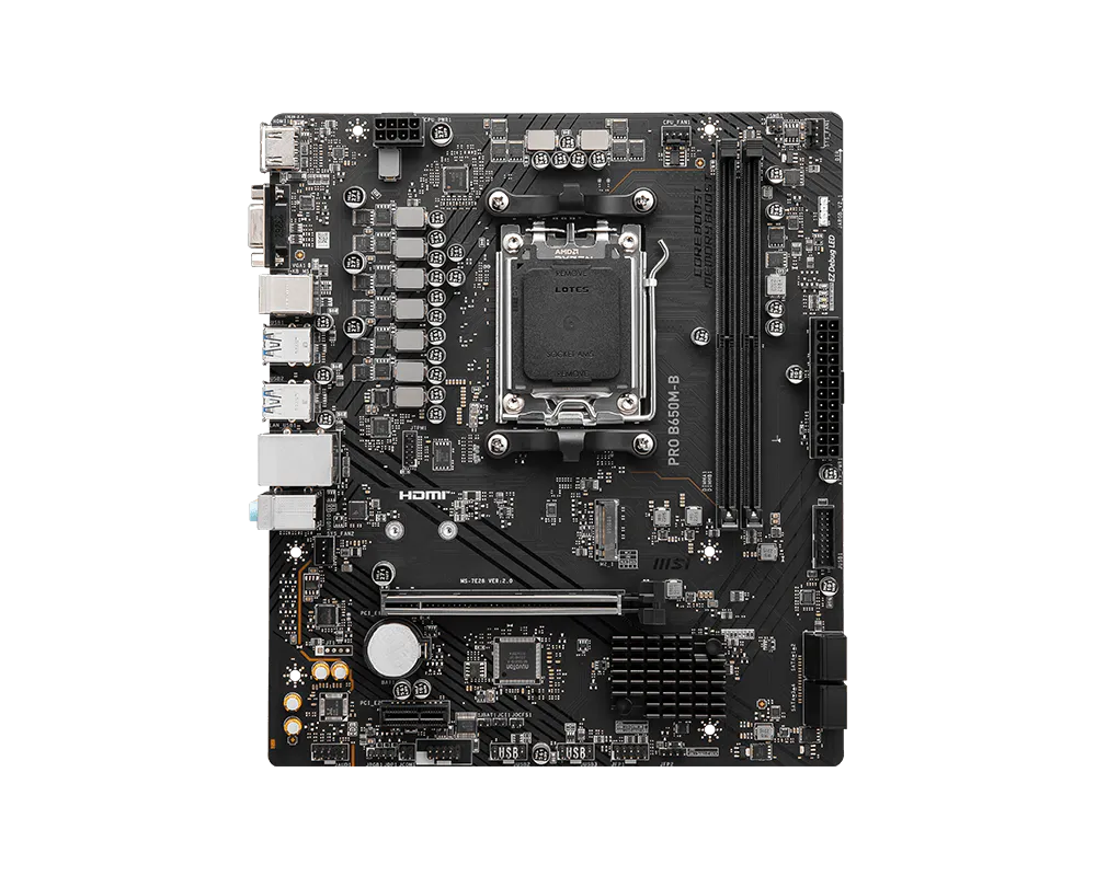 Tarjeta madre MSI PRO B650M-B socket AM5 2xDDR5 HDMI VGA Micro ATX