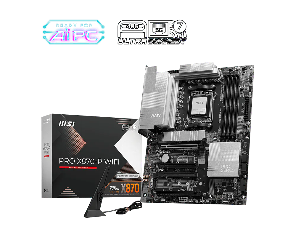 Tarjeta madre MSI PRO X870-P WIFI socket AM5 4xDDR5 HDMI USB C DisplayPort ATX