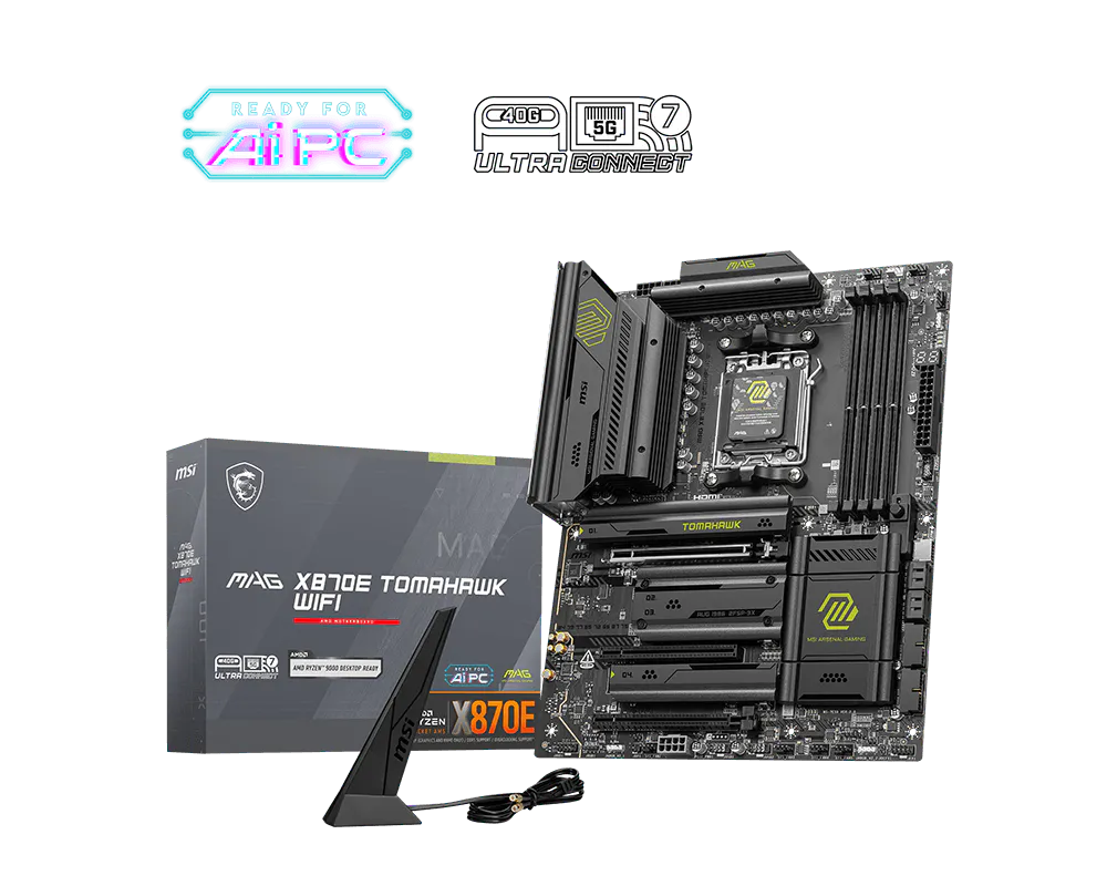 Tarjeta madre MSI MAG X870E TOMAHAWK WIFI socket AM5 4xDDR5 HDMI 2xUSB C DisplayPort