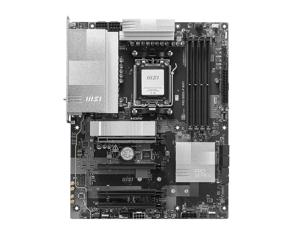 Tarjeta Madre MSI PRO B850-P WIFI WIFI Socket AM5 4xDDR5 1xHDMI 256GB MicroATX