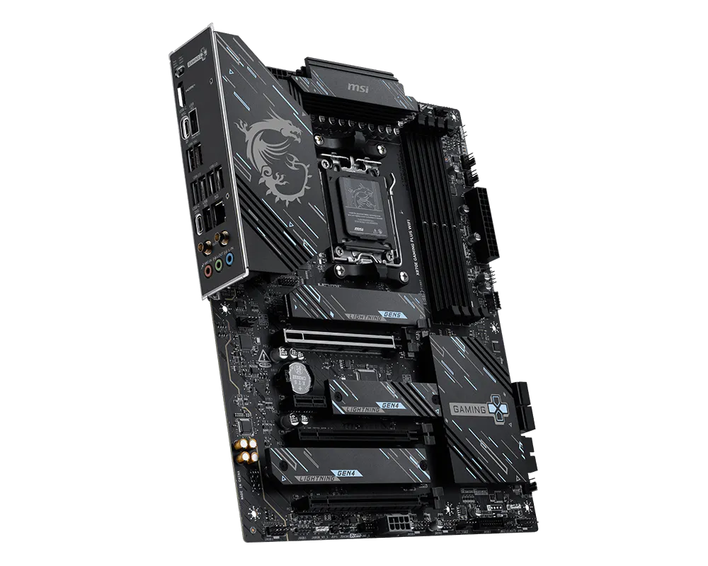 Tarjeta madre MSI X870E GAMING PLUS WIFI socket AM5 4xDDR5 HDMI USB C DisplayPoprt ATX