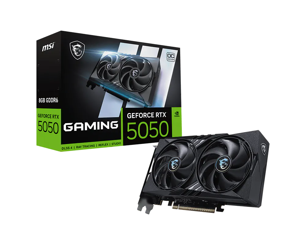 Tarjeta de video MSI 8GB GeForce RTX 5050 GAMING OC 2xFAN GDDR6 1xHDMI 3xDP RTX 5050 8G GAMING OC