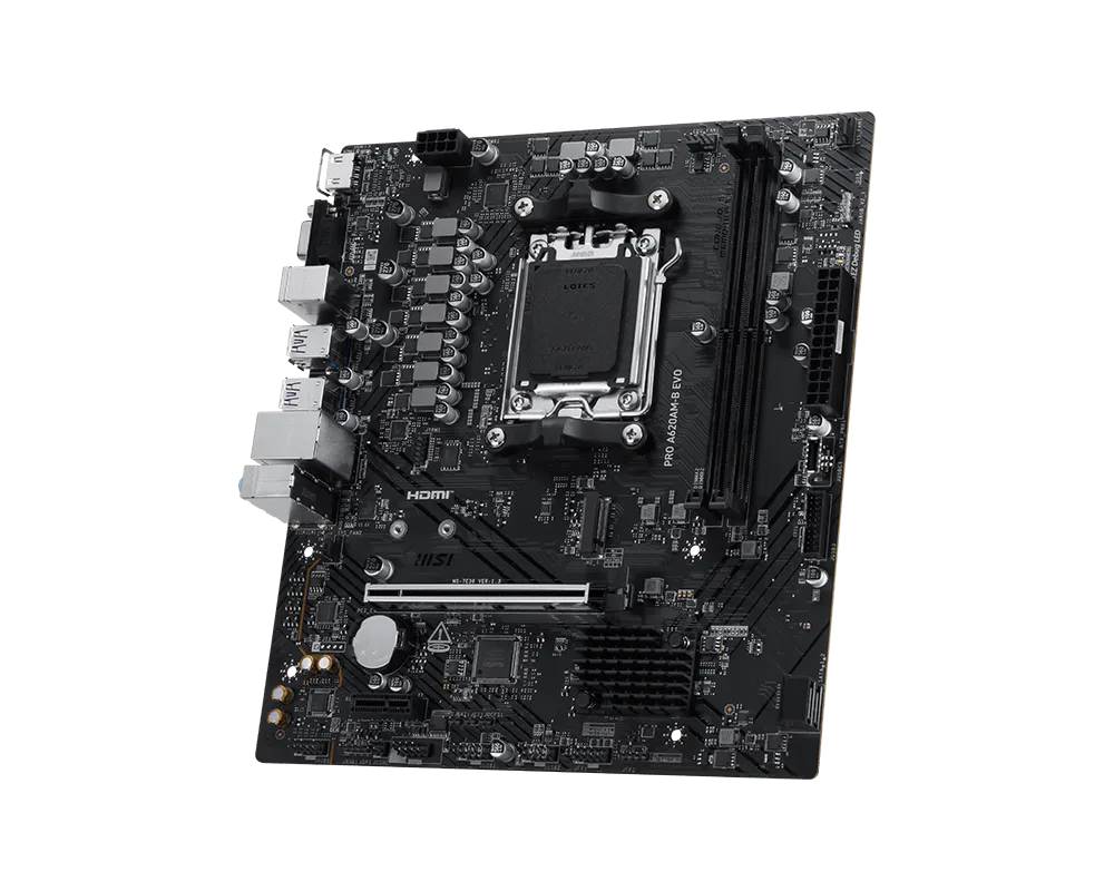 Tarjeta Madre MSI PRO A620AM-B EVO socket AM5 2xDDR5 HDMI VGA mATX