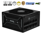 Fuente de poder MSI 1000W Gold 80 Plus Full Modular MAG A1000GLS PCIE5 conector PCIE5 ATX