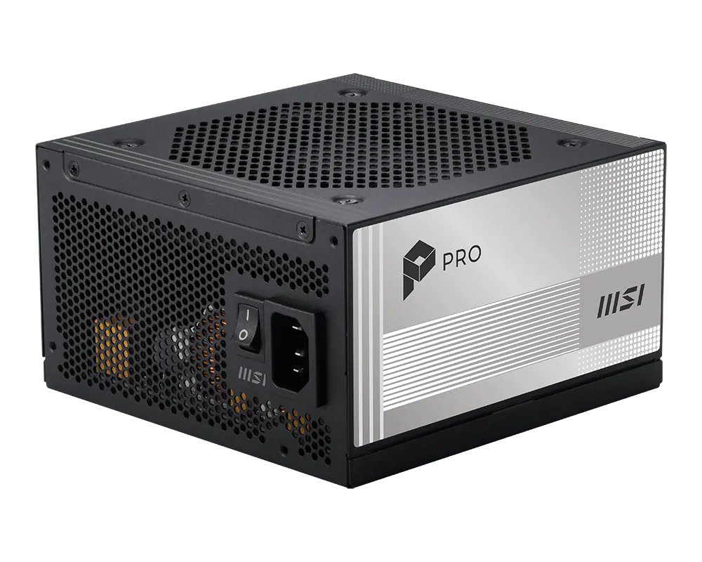 Fuente de poder MSI 1000W Paltinum 80 Plus Full Modular PRO A1000PL PCIE5 ATX