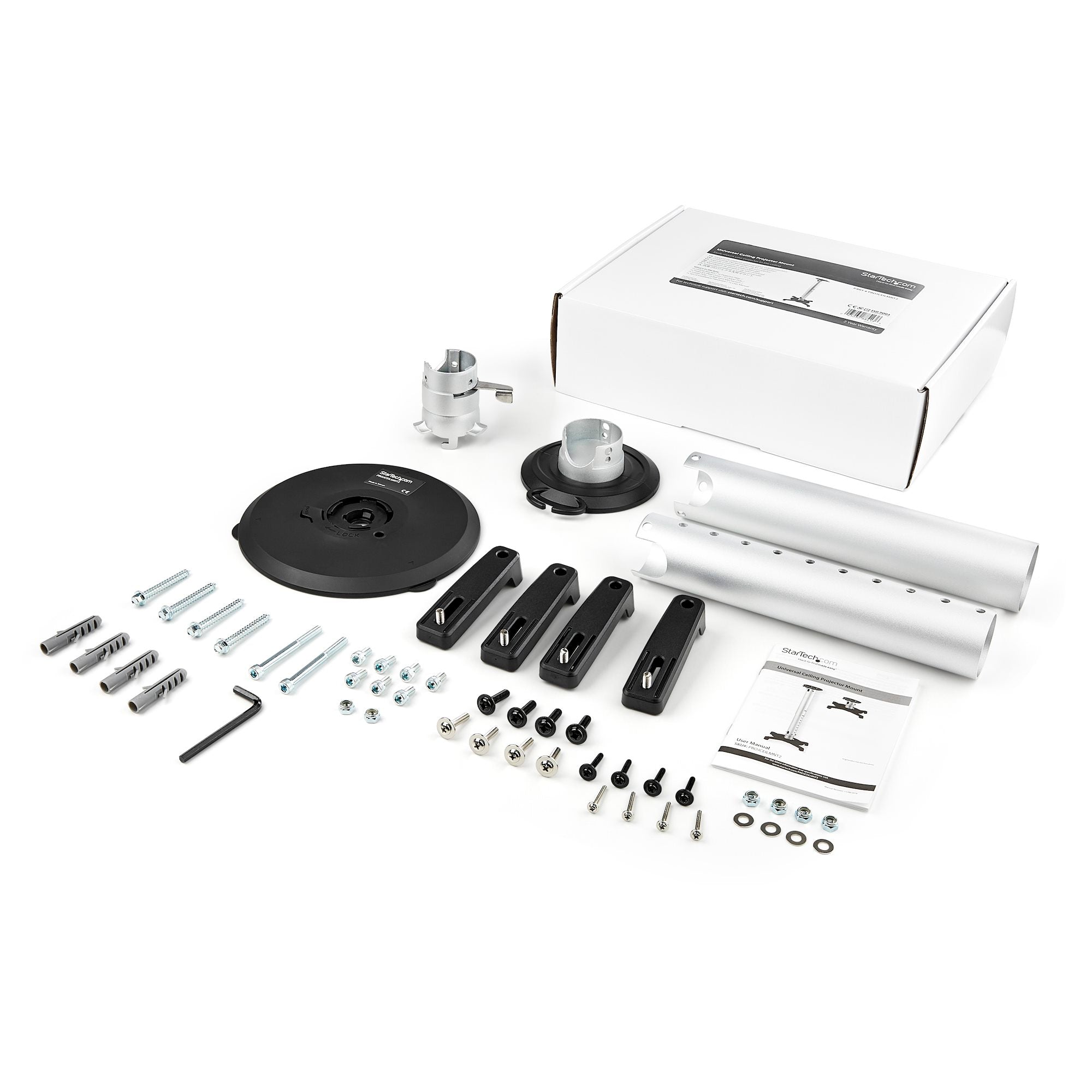 Soporte Universal de Techo para Proyector - Extension hasta 577.7mm, Capacidad 15kg - Patron Montaje de 325mm - Startech.Com Mod. PROJCEILMNT2