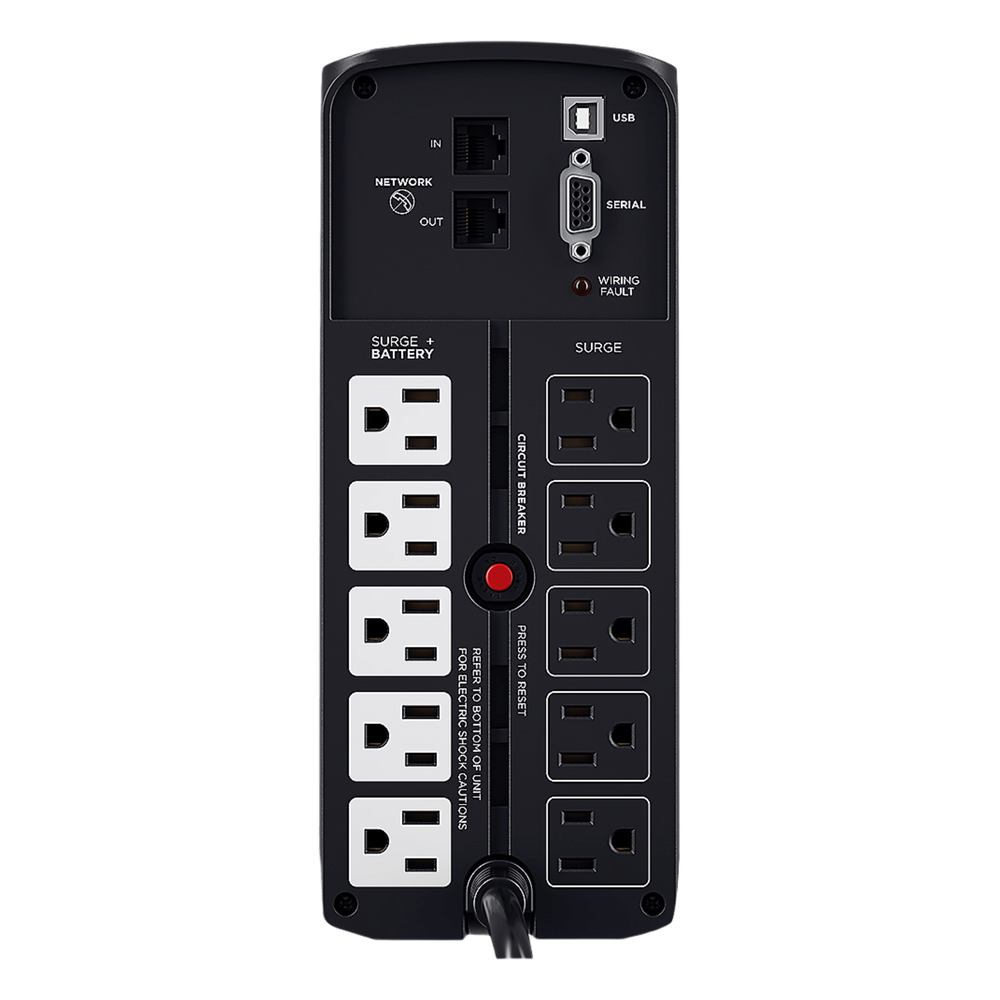 UPS CyberPower CP1000PFCLCDa LCD Onda Senoidal AVR 1kVA/ 600W 10 NEMA 5-15R (5 c/protección batería) 1xUSB-a y 1xUSB-C