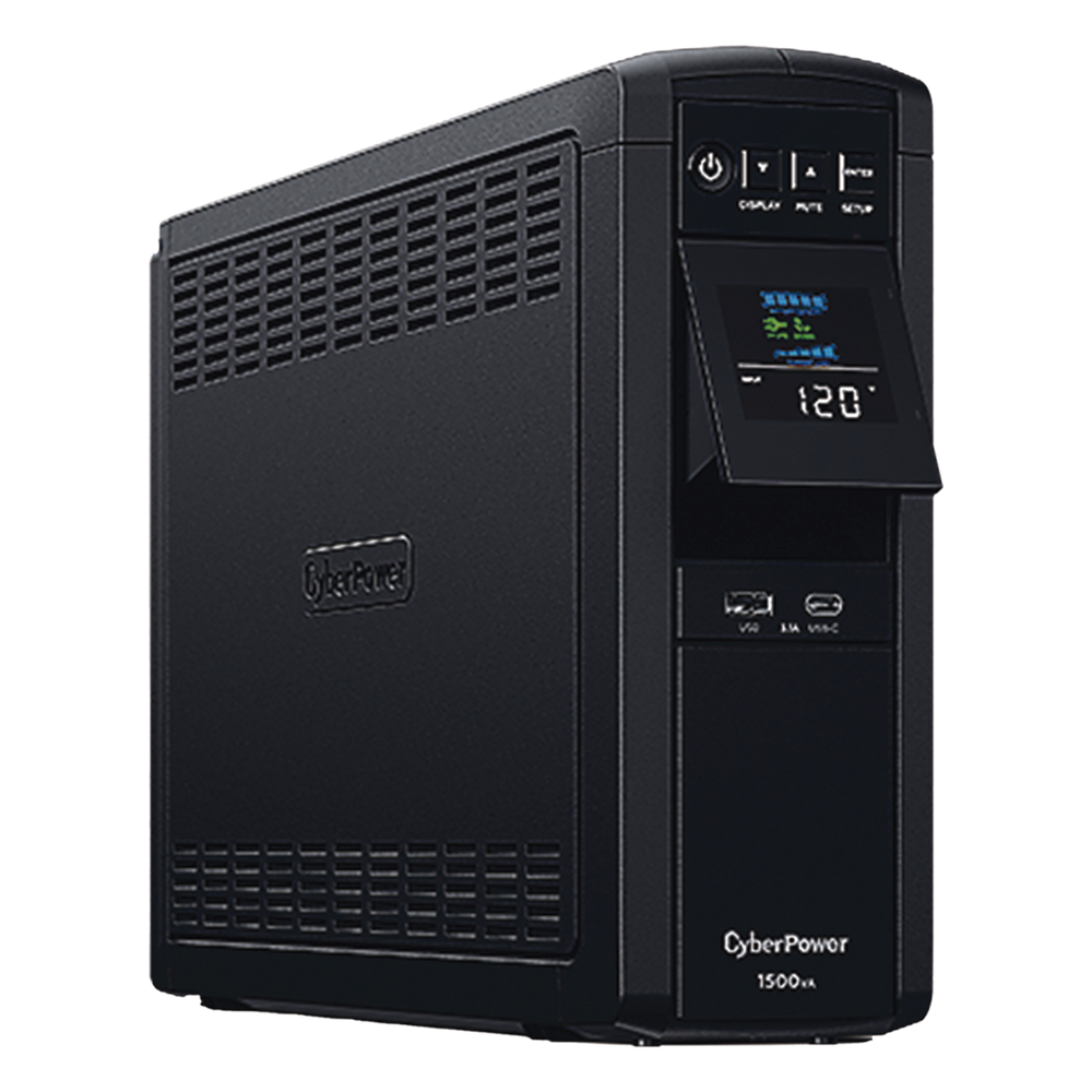 UPS CyberPower CP1500PFCLCDa torre Onda Senoidal AVR 1.5kVA/ 1000W 12 NEMA 5-15R (6 c/protección batería) 1xUSB-a y 1xUSB-C