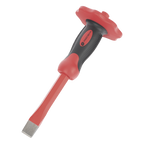 Cincel de Punta Plana con Protector para Manos
