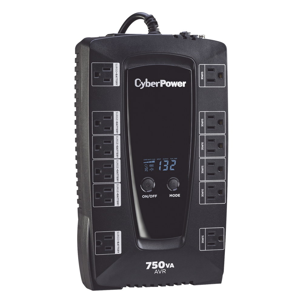UPS interactivo CyberPower AVRG750LCD 750VA/450W AVR LCD 12 NEMA 5-15R (6 con respaldo batería) 1x USB tipo B