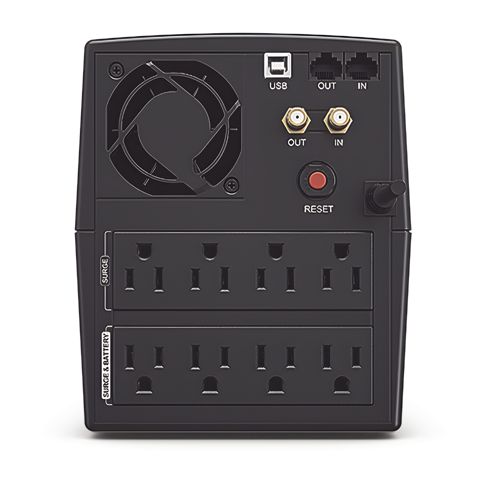 UPS serie OM CyberPower OM1500ATLCDa 1500VA/ 900W AVR torre 8 NEMA 5-15R (4 con protección batería) 120V Tel/USB