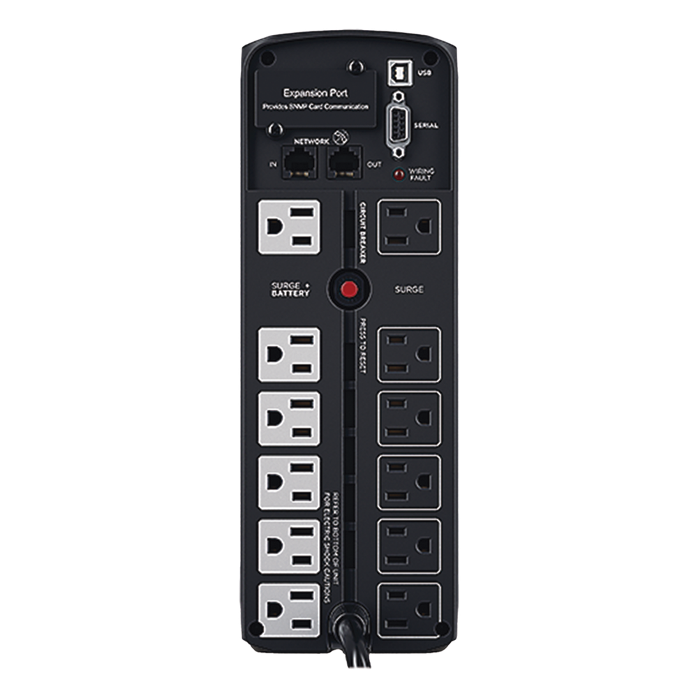 UPS CyberPower CP1500PFCLCDa torre Onda Senoidal AVR 1.5kVA/ 1000W 12 NEMA 5-15R (6 c/protección batería) 1xUSB-a y 1xUSB-C