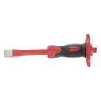 Cincel de Punta Plana con Protector para Manos