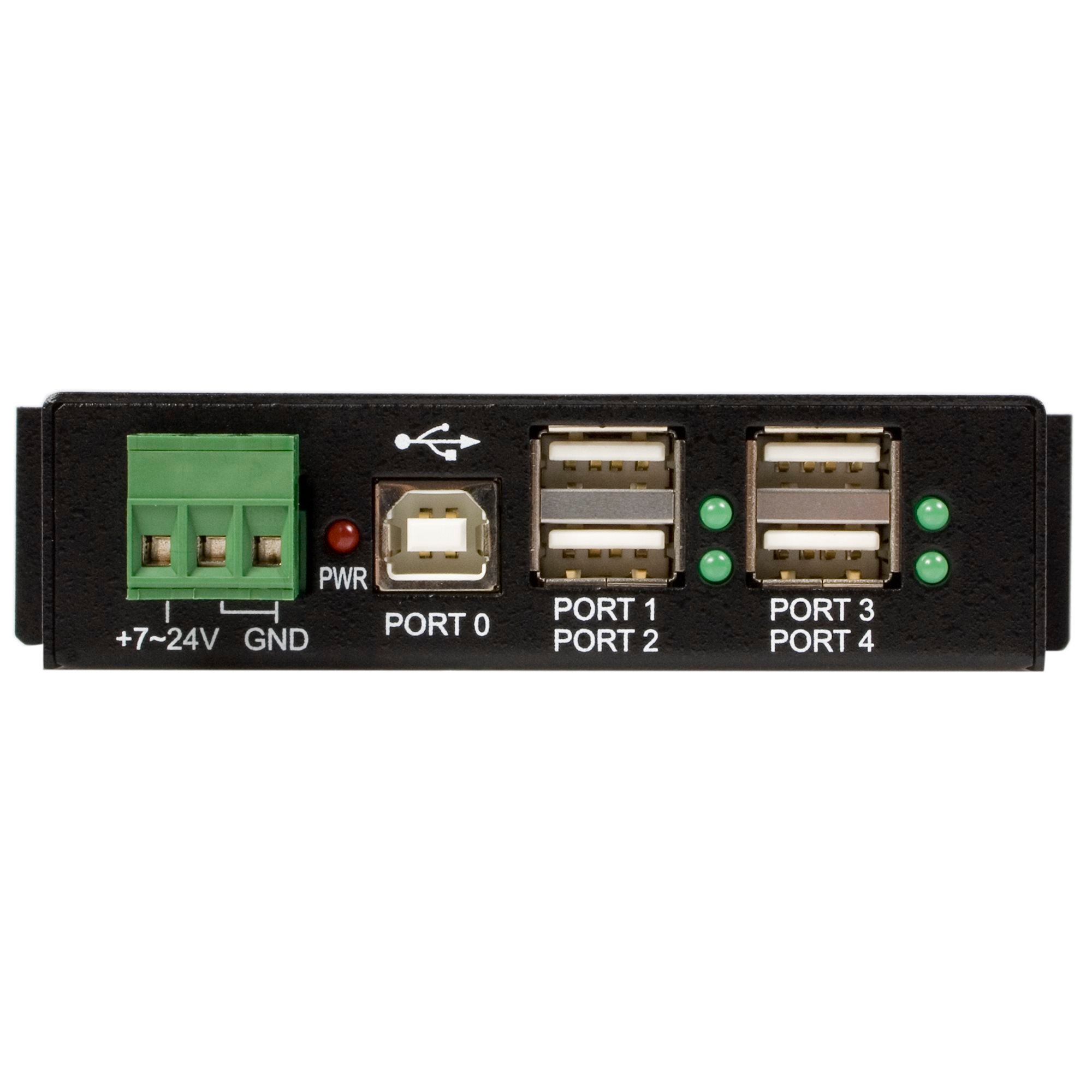 Hub USB 2.0 4 Puertos Reforzado Industrial con Alimentacion StarTech ST4200USBM