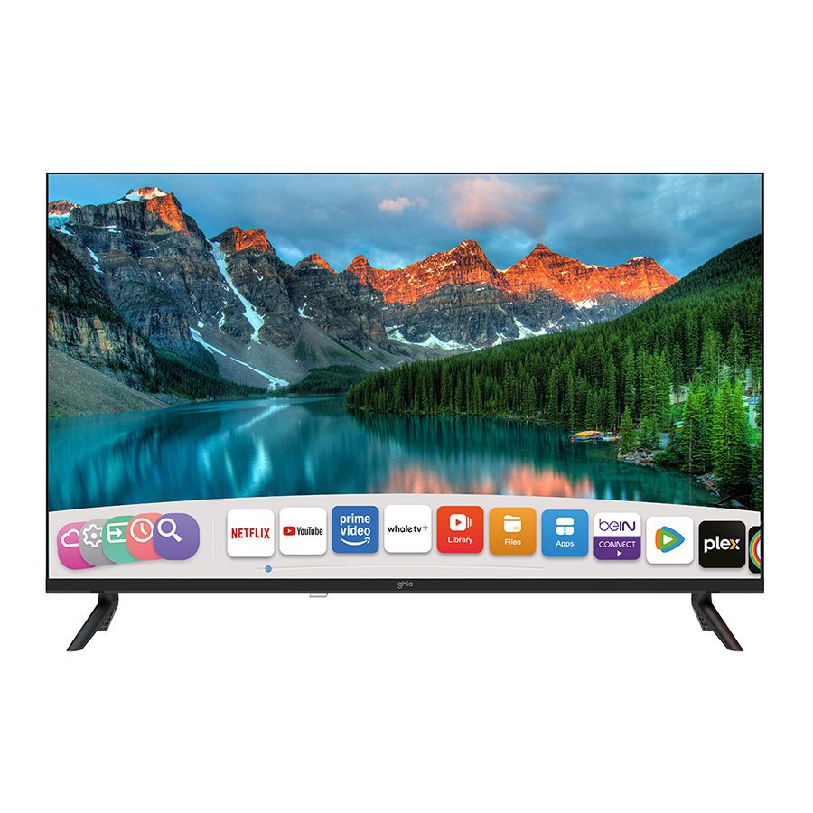Televisión Smart GHIA Whale TV 32" HD WiFi RJ45 3 HDMI 2 USB RCA AUX 3.5mm Óptico Dolby Audio