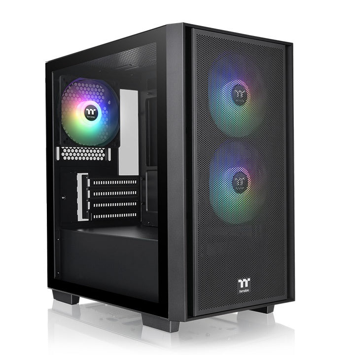 Gabinete Thermaltake Versa H16 TG ARGB Micro Tower Negro m-ATX 3xVentiladores CA-1Y8-00S1WN-02