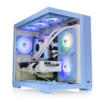 Gabinete Thermaltake View 380 TG ARGB Mid Tower Hydrangea Azul 4xVentiladores 120mm ATX CA-1Z2-00M1WN-00 Hidden-Connector Motherboards from ASUS MSI GIGABYTE