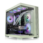 Gabinete Thermaltake View 380 TG ARGB Mid Tower Matcha Verde 4xVentiladores 120mm ATX CA-1Z2-00M1WN-00 Hidden-Connector Motherboards from ASUS MSI GIGABYTE
