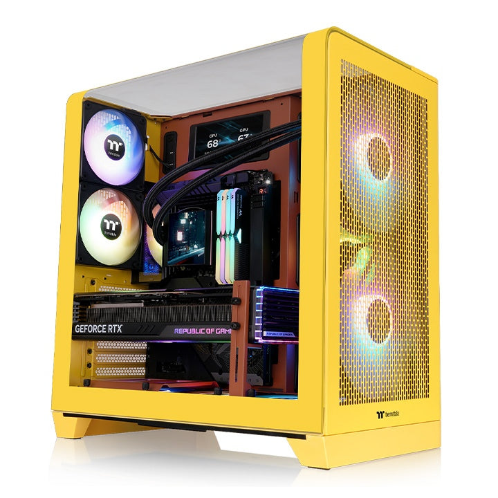 Gabinete Thermaltake View 390 Air Mid Tower Butter Caramel Amarillo ATX CA-11F-00MMWN-00
