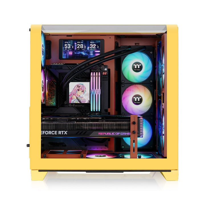 Gabinete Thermaltake View 390 Air Mid Tower Butter Caramel Amarillo ATX CA-11F-00MMWN-00